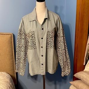 Pink Lily Boutique Leopard Print Shacket